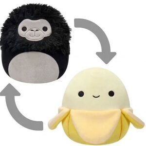 Squishmallows 8" Flip-A-Mallows Junie Banana and Aron Gorilla NWT